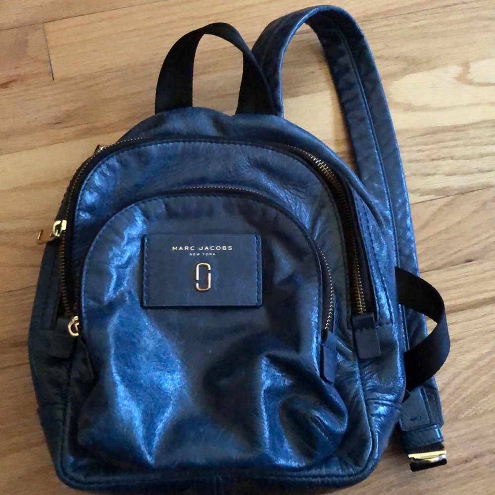 Blue leather Marc Jacobs mini backpack